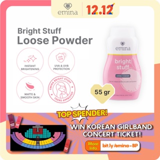 Image of Emina Bright Stuff Loose Powder 55 g - Bedak Tabur Cerah Instan, Hasil Matte, Oil Control