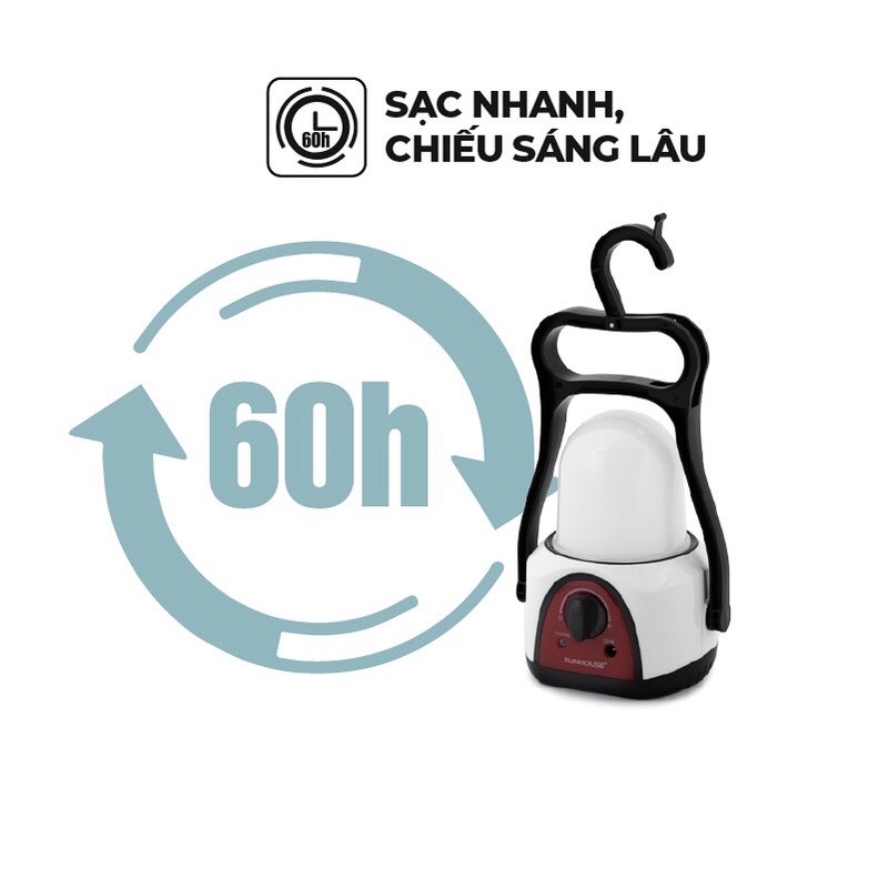 Đèn tích điện đa năng 360 Sunhouse SHE-6848LA GDPT