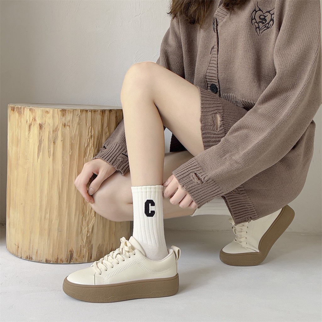 Tất Cổ Cao Len Chữ C ERASHOP 080478 - Đơn Giản, Vải Co Giãn 4 Chiều, Phù Hợp Mang Giày Sneaker, Rẻ Đẹp