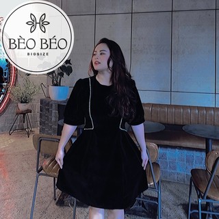 ĐẦM NHUNG VIỀN ĐÁ BIGSIZE 60-90KG ( BÈO BÉO BIGSIZE )
