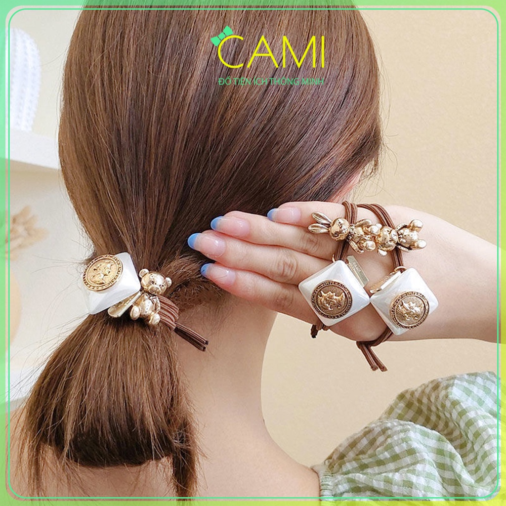 Thun buộc tóc, chất liệu thun chắc chắn, không làm hư hại tóc, thiết kế xinh xắn, dễ thương - Cami - CMPK304