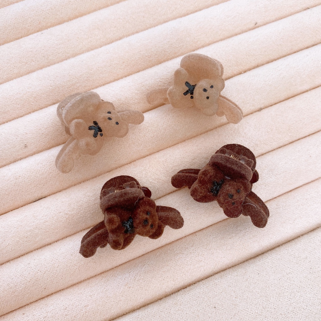 Set 2 kẹp nhung gấu