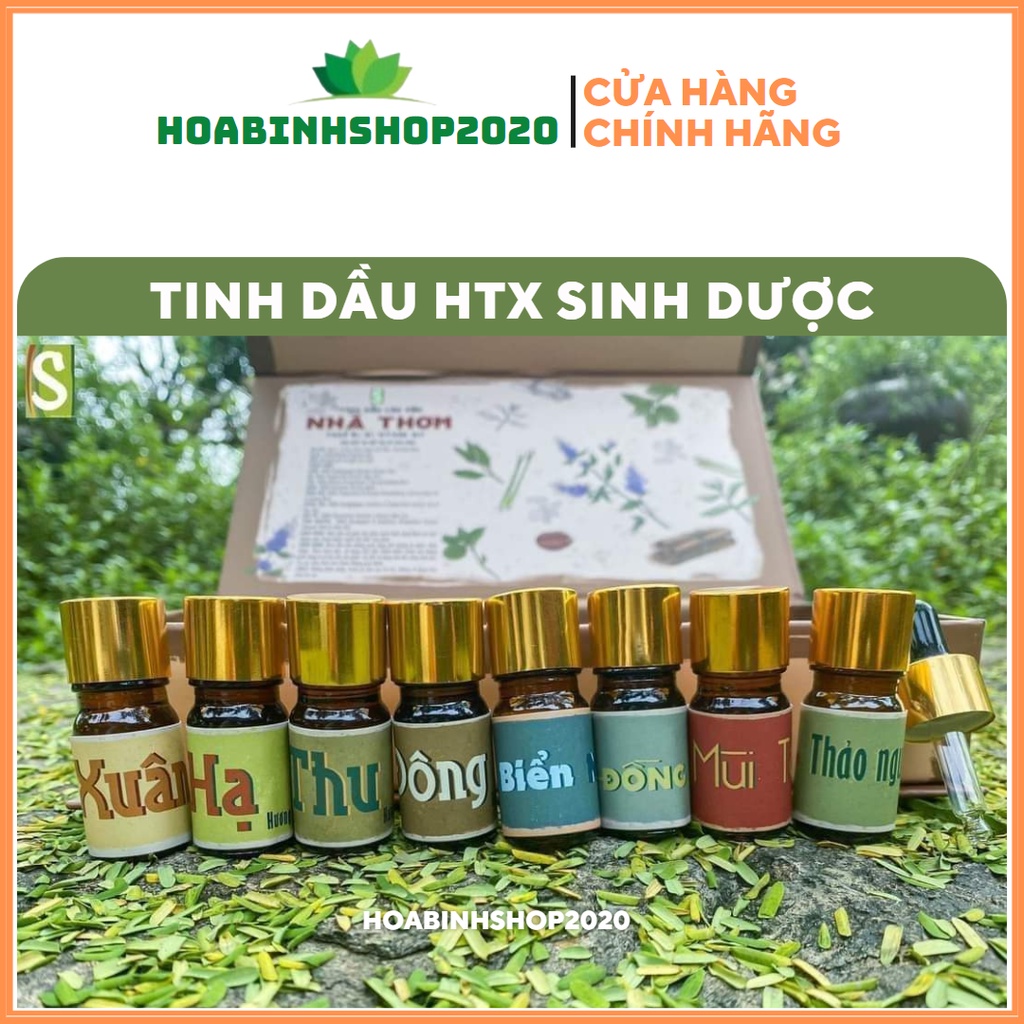 [CHÍNH HÃNG] Tinh dầu nguyên chất 100% HTX Sinh Dược nhà Thơm lau sàn, xông khử mùi, làm xà bông handmade 5ml