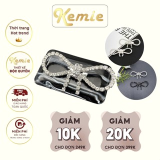 Ghim Cài Áo Hình Nơ Đính Đá Phối Tua Rua Toàn Diện Thời Trang Cho Nữ