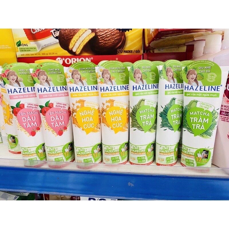 Sữa Rửa Mặt Hazeline Tuýp 100g (Nghệ/Matcha)
