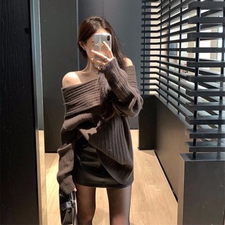 Áo len trễ vai [Hình thật ]