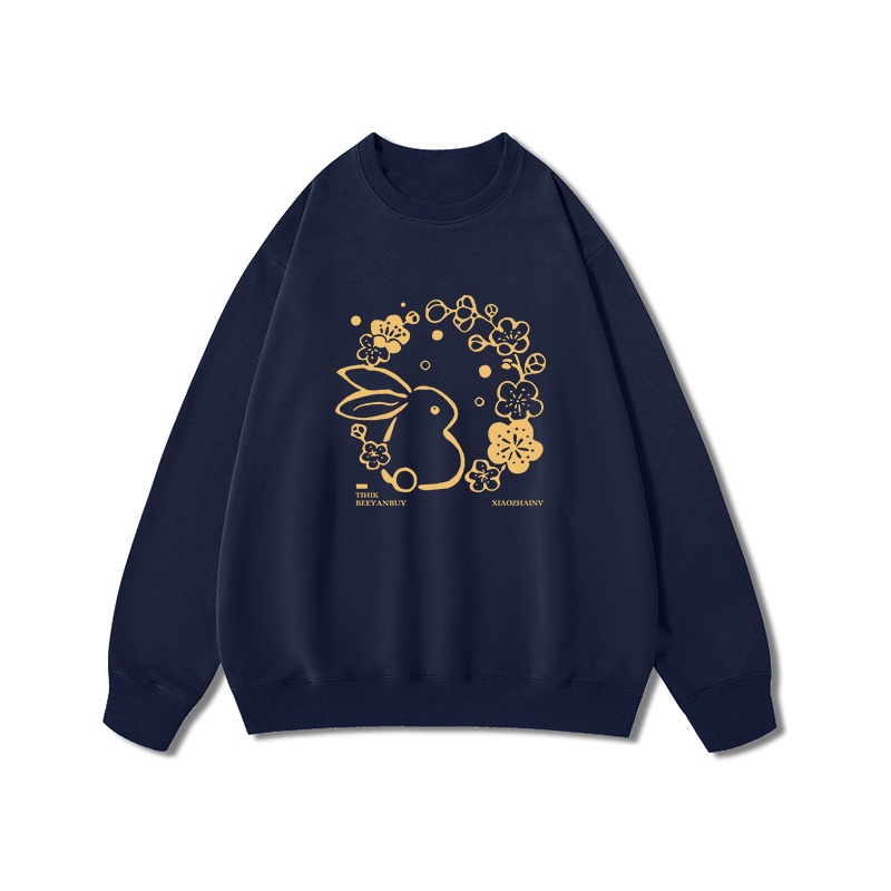 NRVP Áo Khoác Thể Thao Tay Dài Dáng Rộng In Hình Thỏ Năm Mới 2023 Phong Cách Trung Hoa Hàn Quốc Cho Nữ