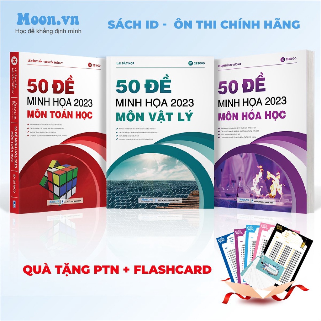 Bộ Đề Trắc Nghiệm 2023 Khối A: 3 Sách Bộ Đề Minh Hoạ Luyện Thi THPT Môn Toán Lý Hoá | Sách ID