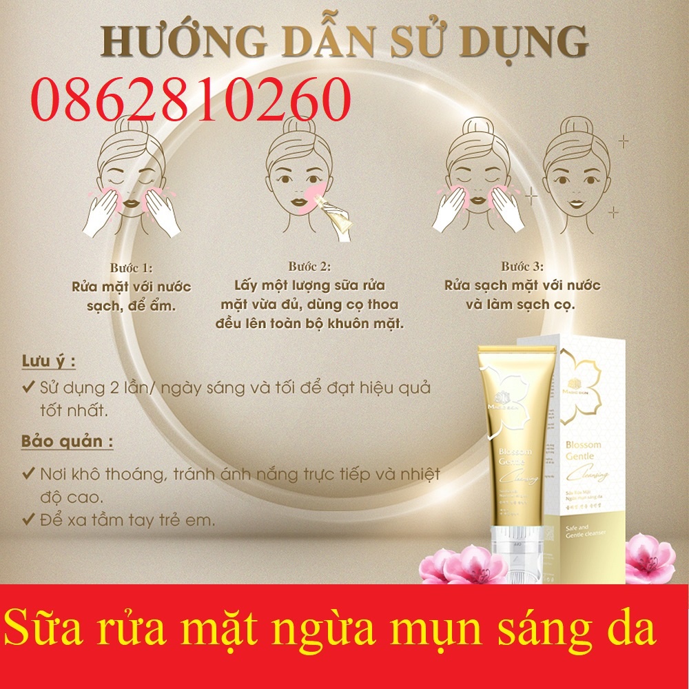 Sữa rửa mặt dịu nhẹ MAGIC SKIN MAGICSKIN 👍 Blossom Gentle Cleansing 👍 NGỪA MỤN SÁNG DA ✔ CHÍNH HÃNG