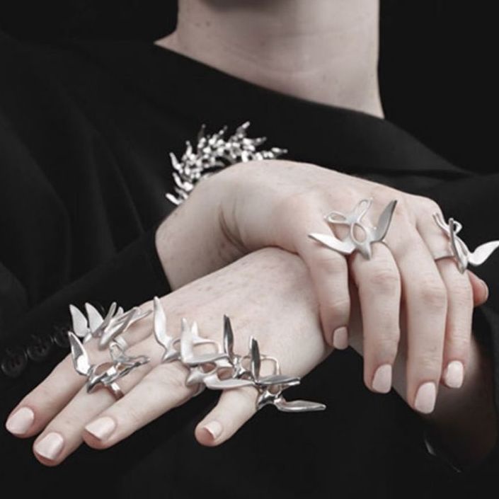 Nhẫn Hở Hình Chim Én Chim Dễ Điều Chỉnh Thiết Kế Độc Đáo Phong Cách Niche Star