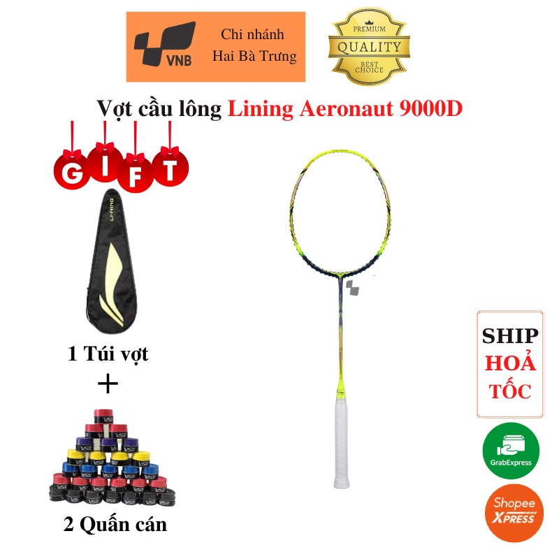 [Rẻ vô địch] Vợt cầu lông Lining Aeronaut 9000D chính hãng, Chất liệu Cacbon siêu bền