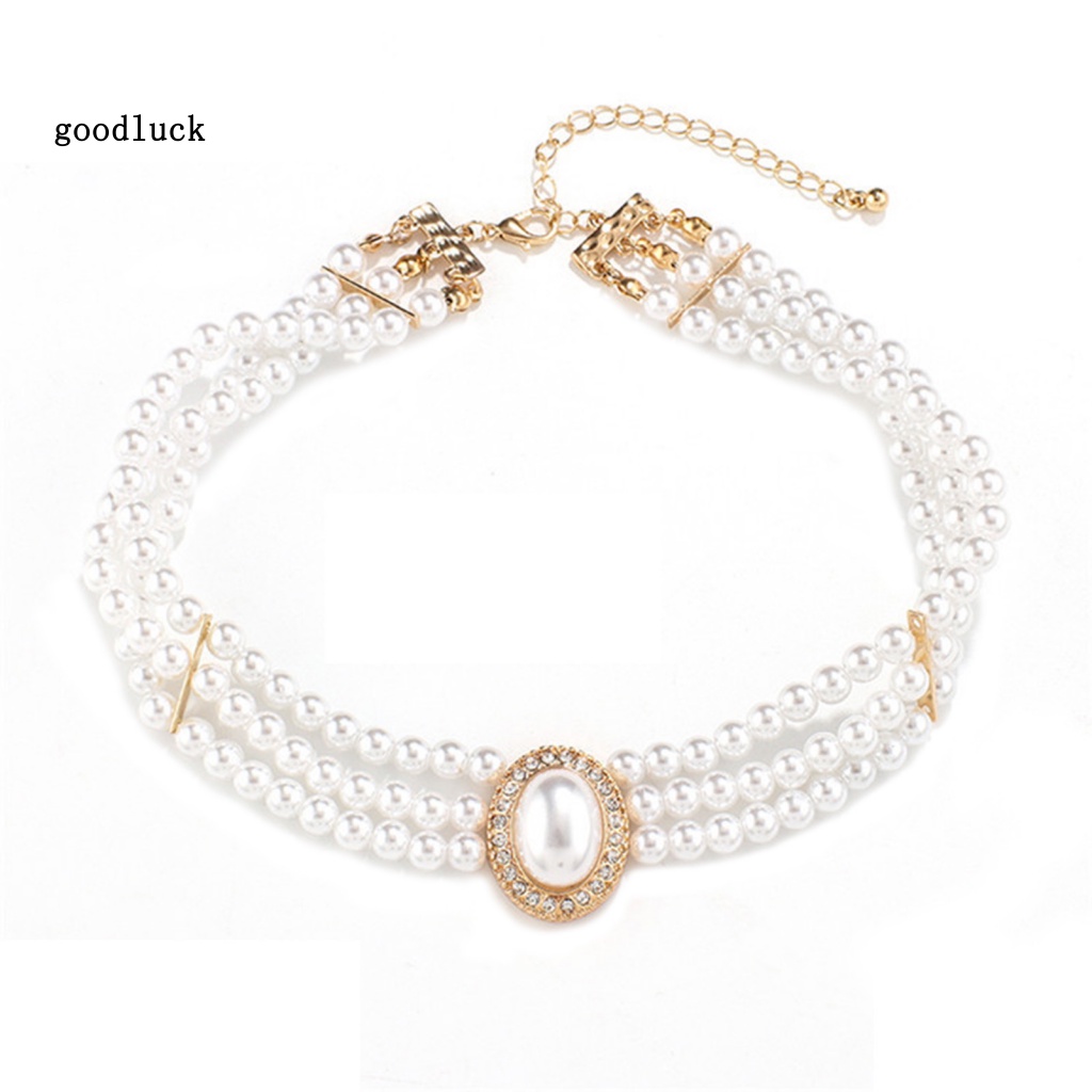 Chúc Mừng Năm Mới| Vòng cổ Đính Ngọc Trai Nhân Tạo Phong Cách Vintage