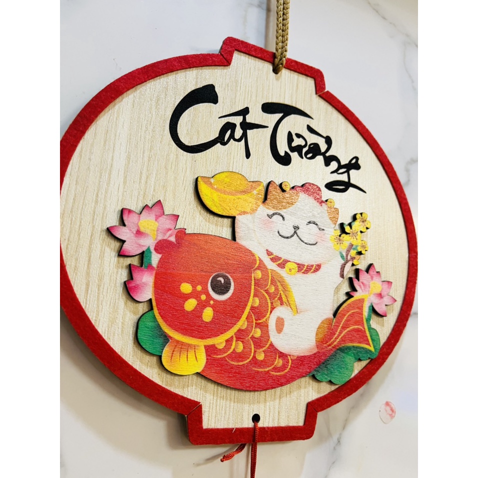 Bảng gỗ xinh xắn trang trí tết, bảng gỗ decor trang trí treo tường