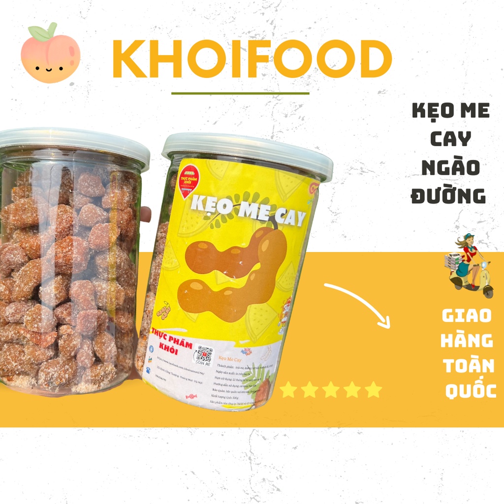 Kẹo me cay ngào đường - ô mai me cay vừa chua vừa ngọt vặt rất thích (hũ 450gr )