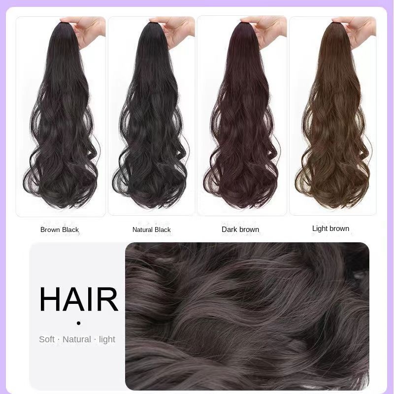 Tóc Giả Đuôi Ngựa 22 inch Xoăn Dài / Thẳng Tự Nhiên Dành Cho Nữ