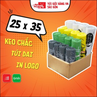 Bịch gói hàng in thank you 25x35 tuigoihangvn cuộn 100 cái dán niêm phong - in logo theo yêu cầu từ 10 cuộn