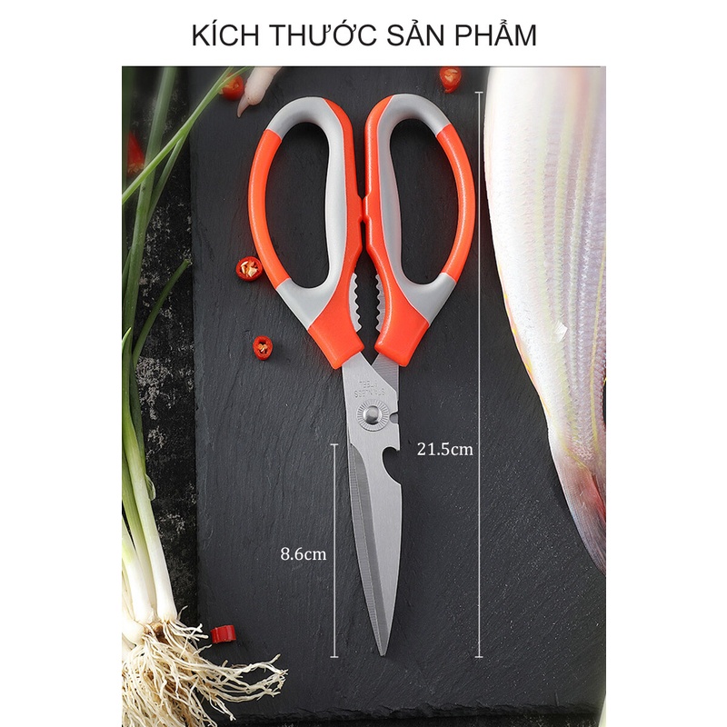 trái cam Đa chức năng Kéo trợ lực siêu khỏe dùng cắt gà, cắt xương, mổ thịt cá, cắt thịt, tỉa cây [GM-JYJD4-1]