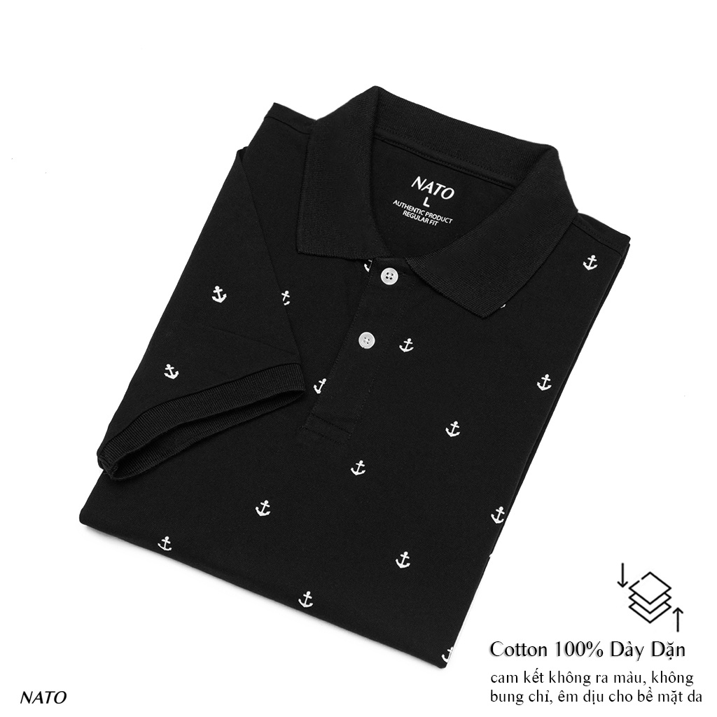 Áo Thun Polo Nam MỎ NEO Vải Cotton Cá Sấu Cao Cấp Basic Đẹp Tay Ngắn Có Cổ Màu Trắng Đen Đỏ Xanh Navy Trơn Họa Tiết NATO