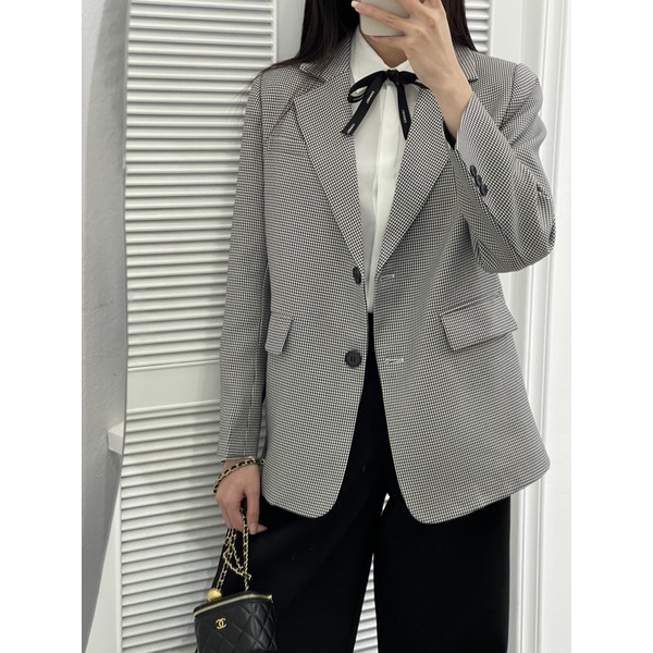 madebyChloé - Áo khoác Blazer vạt tròn phom suông rộng Hàn Quốc 2 lớp KOREA BLAZER - Thiết kế cao cấp
