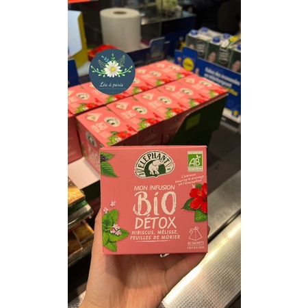 Trà ELEPHANT BIO INFUSION DETOX 20 gói nội địa Pháp