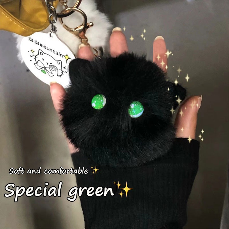 Móc Khóa Hình Mèo Nhồi Bông Dễ Thương