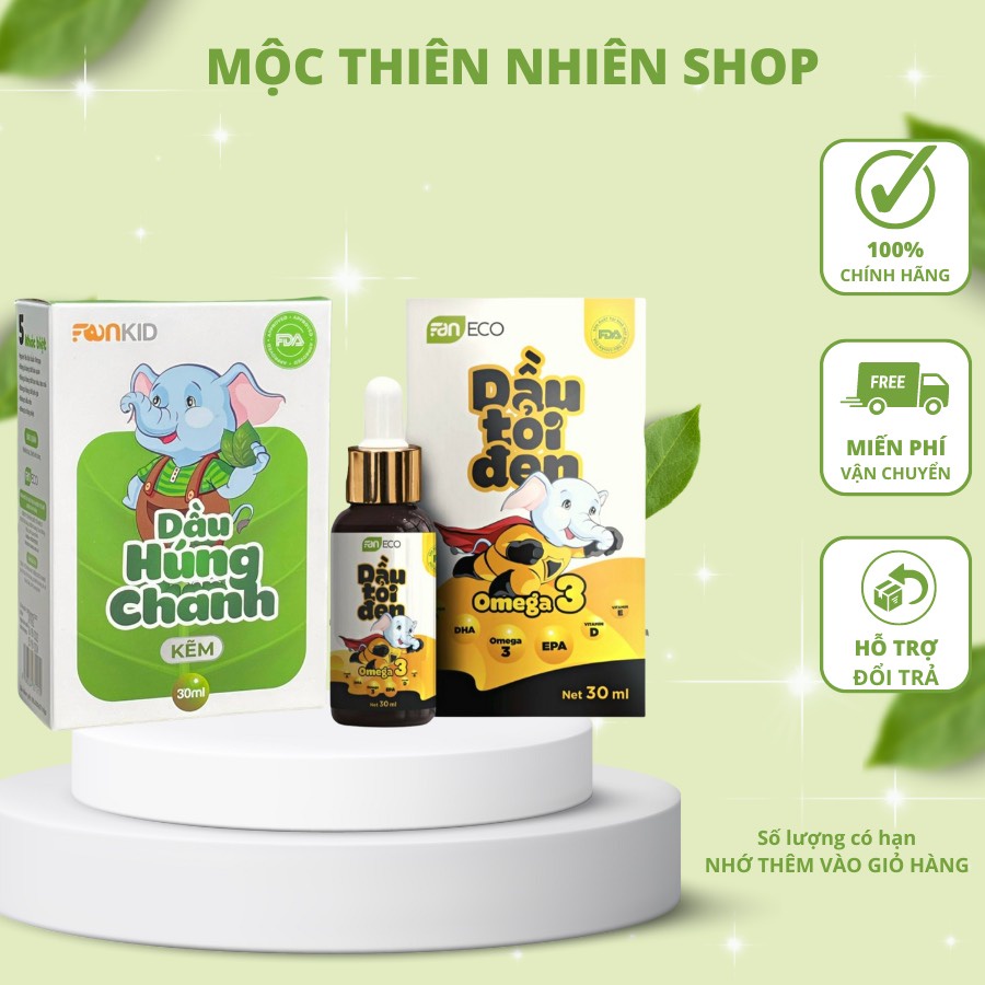 Combo Dầu Tỏi Đen & Húng Chanh FREE SHIP