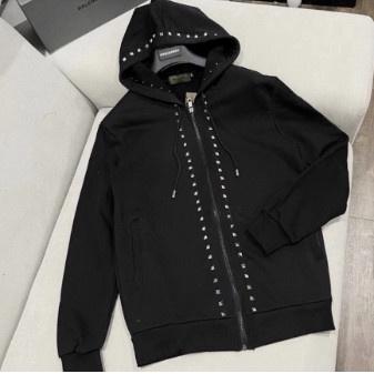 Áo Khoác Đinh Đính Đá Cao Cấp, Áo Hoodie Nỉ Dáng Unisex Mẫu Trend Phối Đồ Cực Đẹp