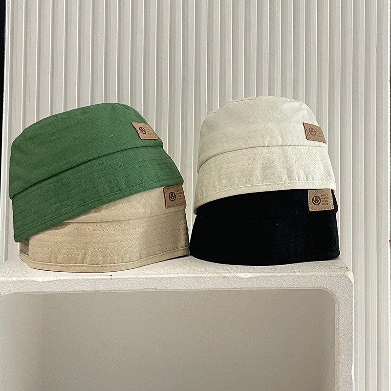 Mũ Bucket Chất Liệu Da Phong Cách Retro Dành Cho Bé Trai Và Bé Gái