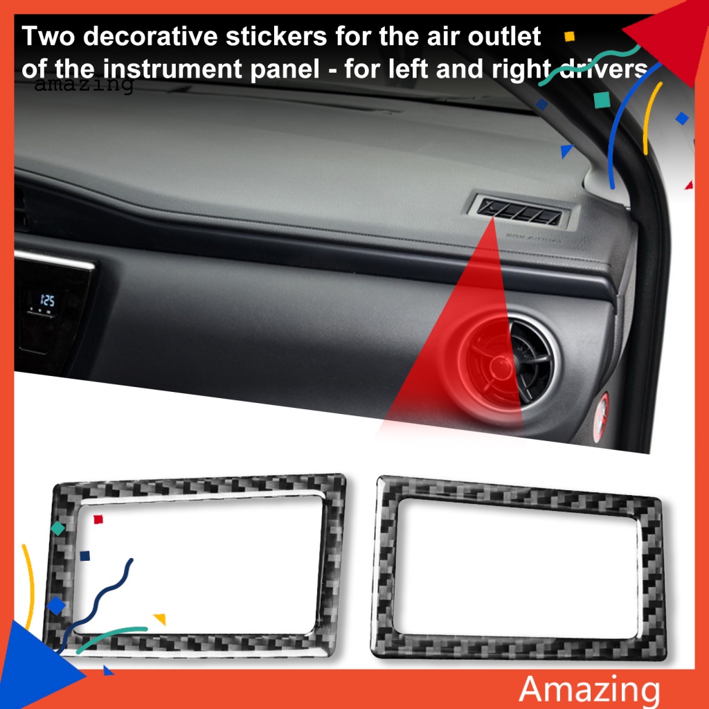 Set 2 Miếng Dán Trang Trí Lỗ Thông Khí Cho Xe Hơi Toyota Corolla 2014-2018