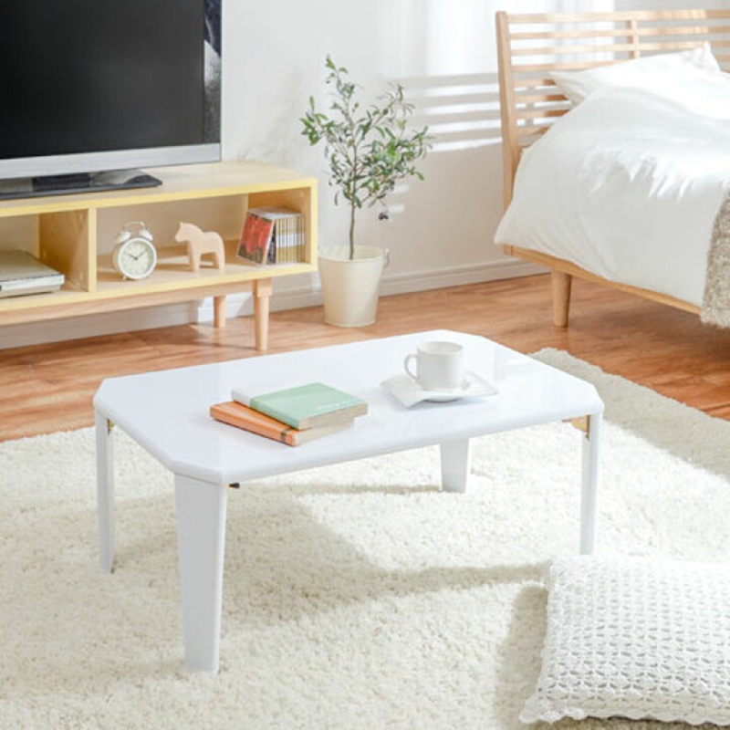 Bàn trà ngồi bệt tròn trắng thương hiệu IGA -GP74 , bàn Sofa cafe chân gỗ