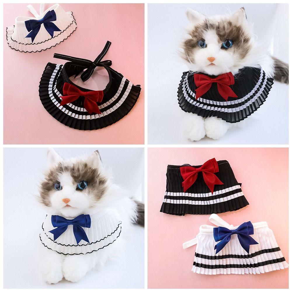 Btlimer Vòng Cổ Ren Thắt Nơ Có Thể Điều Chỉnh Cho Thú Cưng