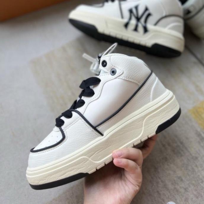 Big sale giày thể thao sneaker mlb chunky high liner ny đen, mlb liner cổ cao ny đen bản cao cấp ảnh thật tự chụp hot