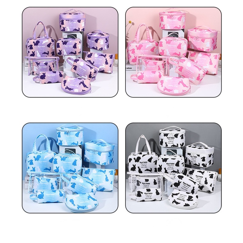 Túi Đựng Mỹ Phẩm Chống Thấm Nước Màu Trắng Đen Thời Trang