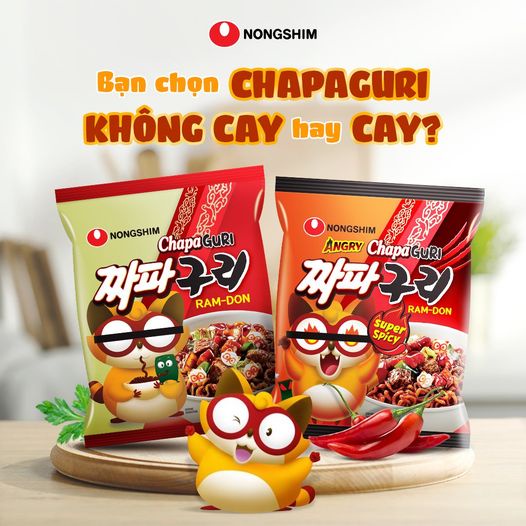 Mì Nongshim Chapaguri Ram-Don Super Spicy Siêu Cay Gói 140G - Mì Ăn Liền Hàn Quốc Nhập Khẩu