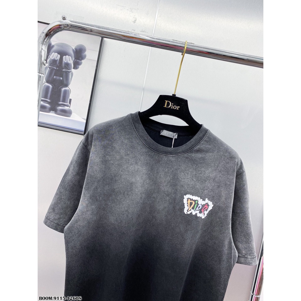 Áo Phông Nam Đen Loang In Chữ DIO Màu Vải Mềm Mịn - Áo Thun Nam Loang Xám Phối Đồ Cực Đẹp