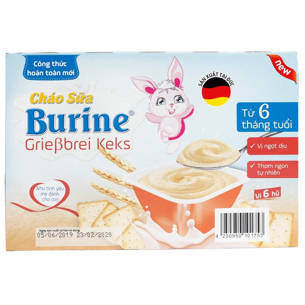 Cháo sữa Burine Grieβbrei Keks dành cho trẻ từ 6 tháng tuổi 300g
