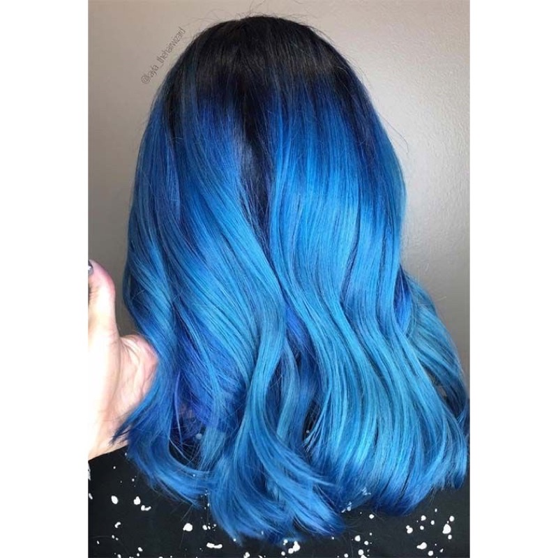 Màu nhuộm Tóc phủ bóng xanh dương blue LM-088 hair color care 800ml