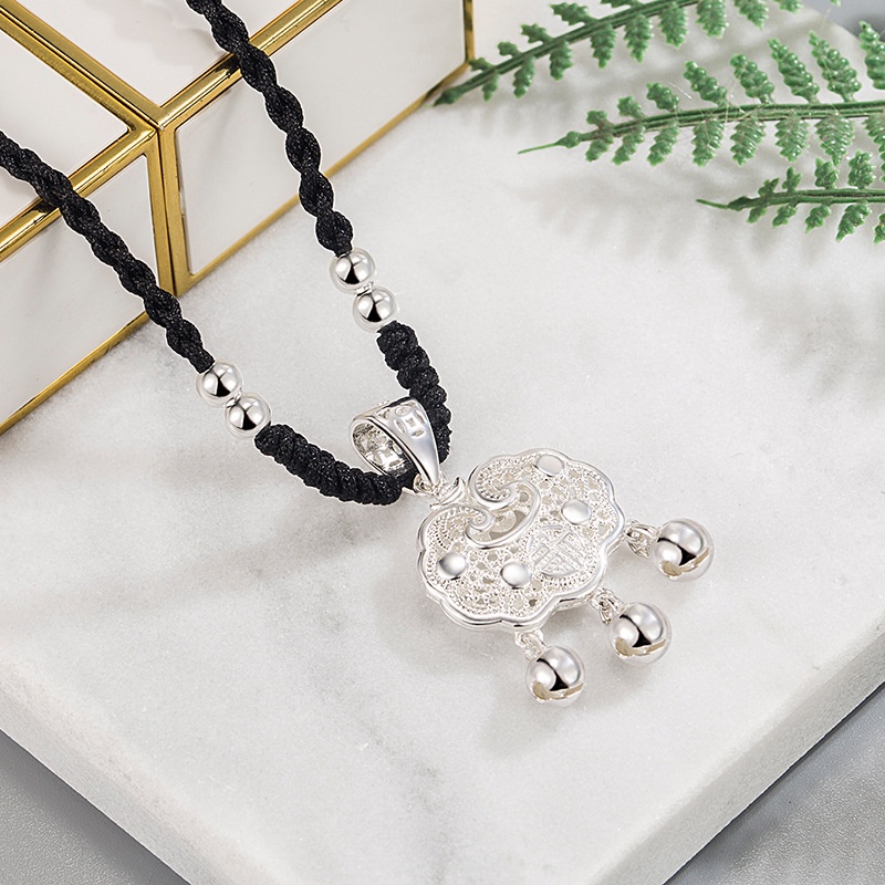 Vòng cổ Đan Tay Có Mặt Ổ Khóa Độc Đáo Thời Trang Cho Nữ