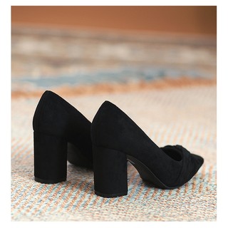 HÀNG CÓ SẴN (size 40➡️43) _ Giày da lộn gót thấp Big Size
