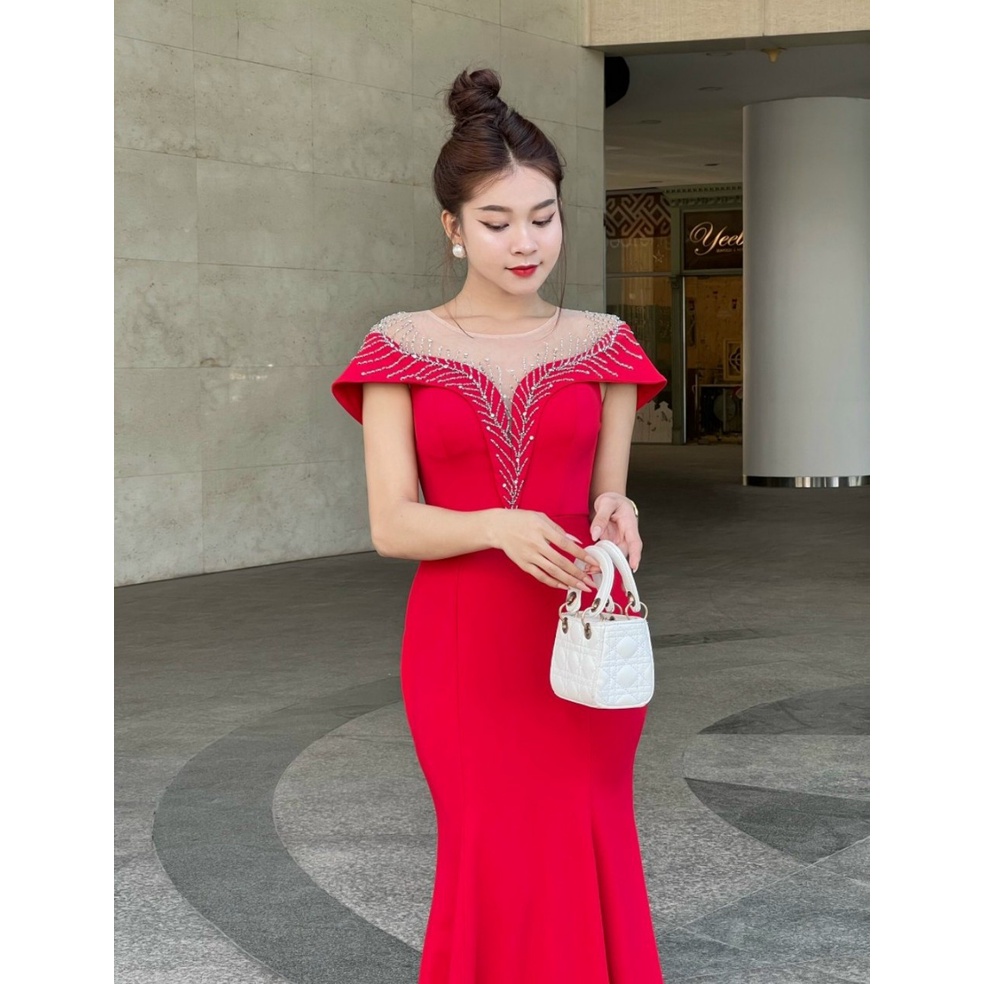 Đầm dạ hội dáng dài trung niên siêu sang - Mua váy dạ hội đi tiệc đẹp