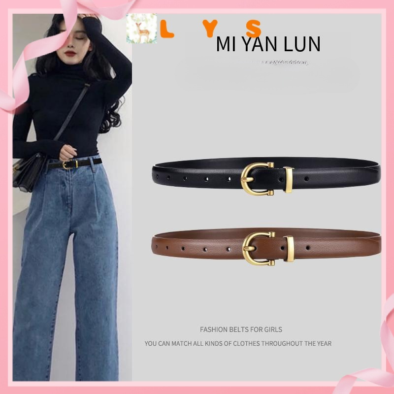 Thắt Lưng Da Bản Nhỏ Thiết Kế Đơn Giản Dễ Phối Đồ Thời Trang Mùa Hè Cho Nữ