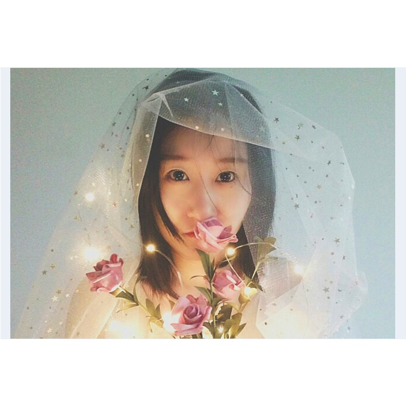 Khăn Trải Bàn Bằng Vải Lưới Họa Tiết Ngôi Sao Mặt Trăng Lấp Lánh