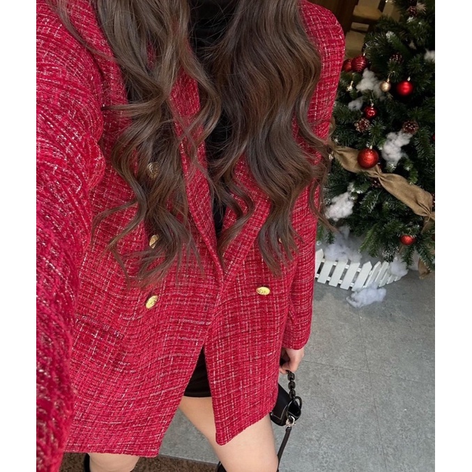 Áo vest dạ tweed kim cương, áo khoác dạ tweed, áo Blaze/LINA.CLOTHES