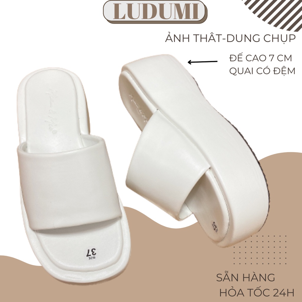 DÉP XUỒNG QUAI NGANG ĐẾ CAO 7 PHÂN -DÉP THỜI TRANG NỮ LUDUMI