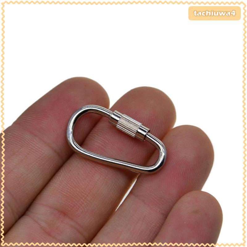 Set 20 Móc Khóa Carabiner Bằng Thép Kích Thước Nhỏ Dùng Cho Cắm Trại / Thể Thao / Karabiner