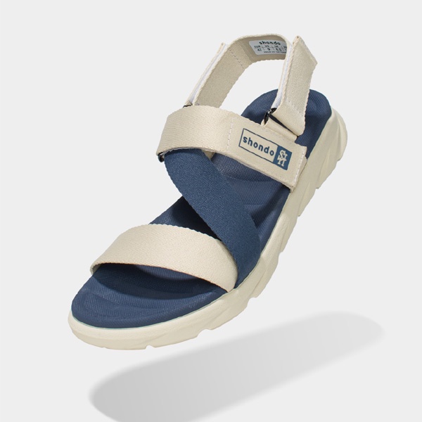 SHONDO | Sandal shondo F6 sport đế be quai be xanh F6S2525