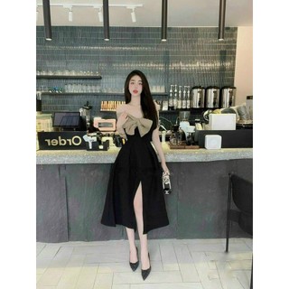 Đầm xòe nơ ngực ( có mút )