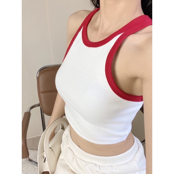 Croptop phối viền nhiều màu A001