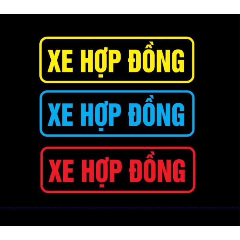 Xe hợp đồng decal phản quang