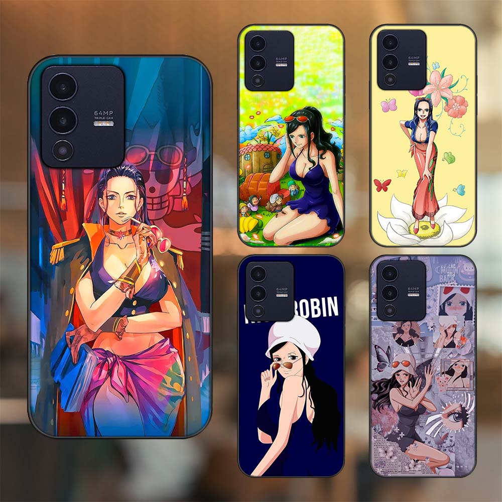 Ốp lưng Vivo V23 5G viền đen in hình Nico Robin One Piece Đảo Hải Tặc